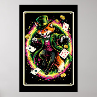 Lucky Fox Magician Wall Art Print