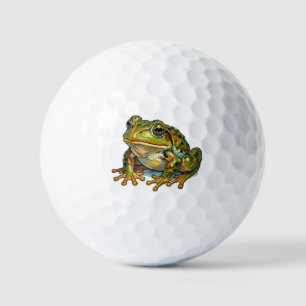 Lucky Frog Colourful Art Good Fortune Symbol Gift Golf Balls