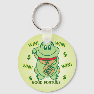 Lucky Frog Win! Key Ring