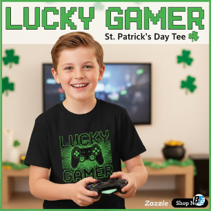 Lucky Gamer St. Patrick's Day Video Game Controlle T-Shirt