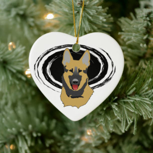 Lucky German Shepherd Owner Ornament