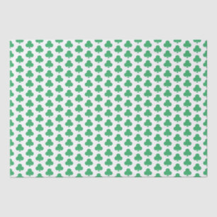 Lucky gift wrap tissue paper with green clovers