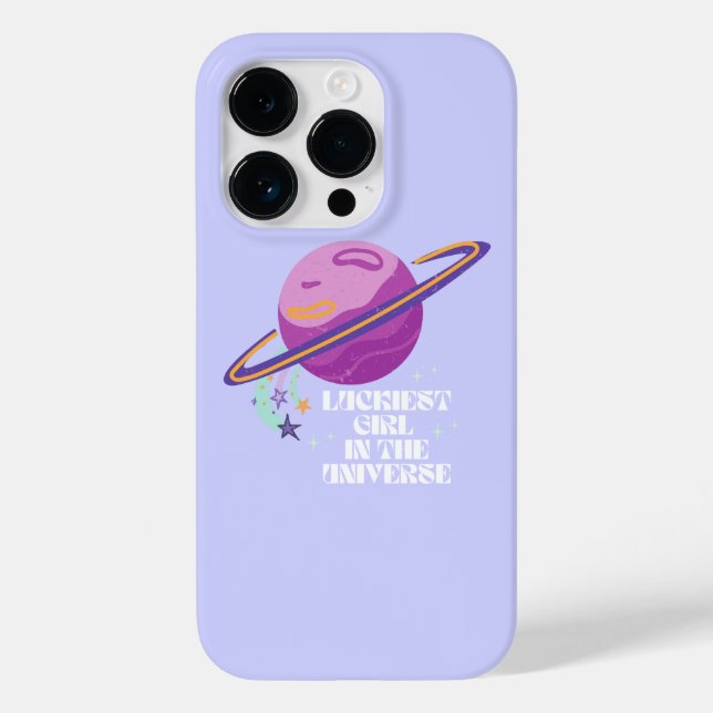 Lucky Girl, Luckiest Girl, Lucky, Affirmation Case-Mate iPhone Case (Back)