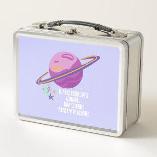 Lucky Girl, Luckiest Girl, Lucky, Affirmation Metal Lunch Box