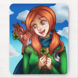 Lucky Girl Mouse Mat