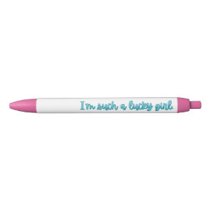 Lucky Girl Pink Trim Pen