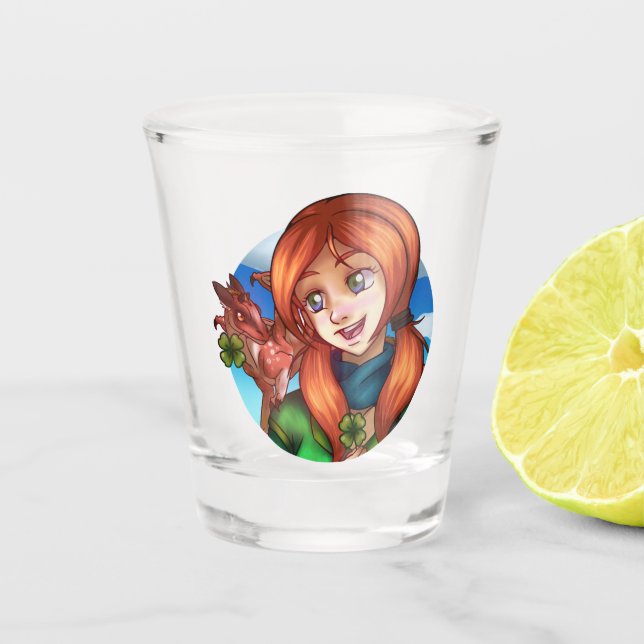 Lucky Girl  Shot Glass (Front)