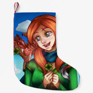 Lucky Girl Small Christmas Stocking