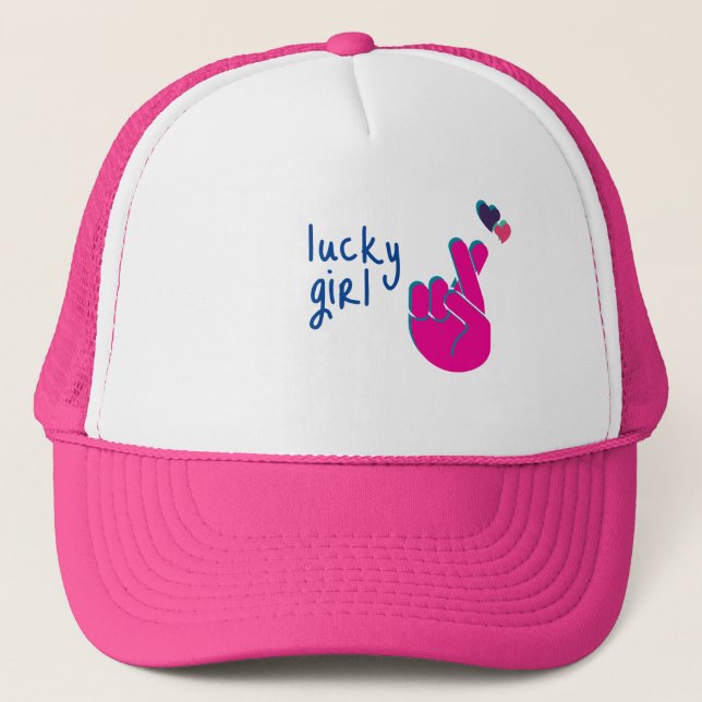 Lucky Girl Truckers Hat (Front)
