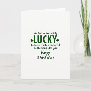 Lucky Glitter Texture St Patricks Card