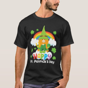 Lucky Gnome St Patricks Day Lucky Horseshoe Cute R T-Shirt