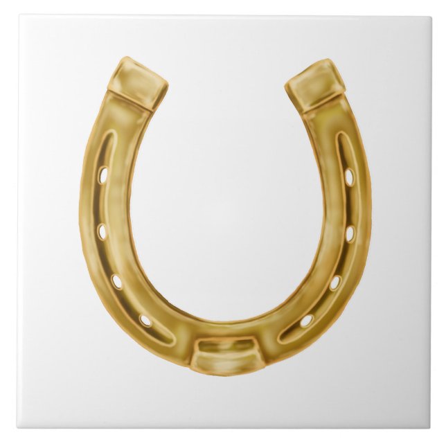 Lucky gold horseshoe tile (Front)