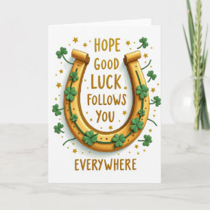 Lucky Golden Horseshoe Card