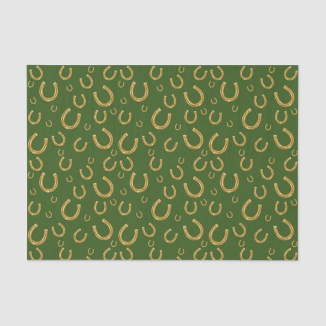 Lucky golden horseshoes  tissue paper (Front)