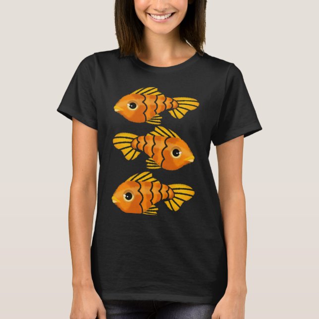 Lucky Goldfish Pattern T-Shirt (Front)