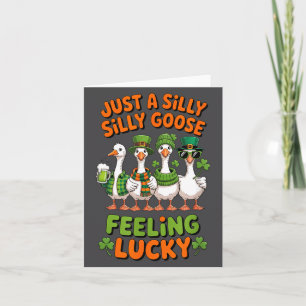 Lucky Goose St Patricks Day Irish Funny Cute  Card
