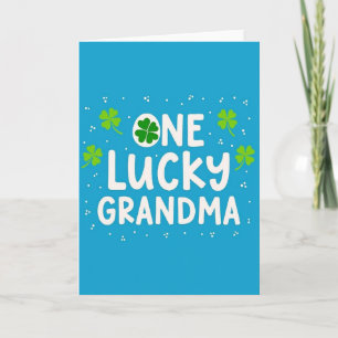 Lucky Grandma Clover Card