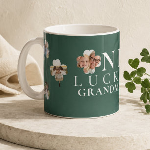 Lucky Grandma Green Shamrock Photo Coffee Mug
