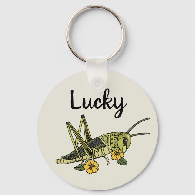 Lucky Grasshopper Keychain (Front)