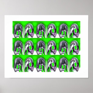 Lucky green art poster