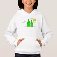 Lucky Green Cactus Doodle Funky Hoodie