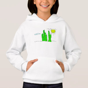 Lucky Green Cactus Doodle Funky Hoodie