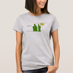 Lucky Green Cactus Doodle Funky T-Shirt Top