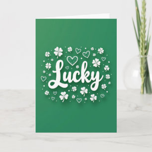 Lucky Green Celebration Card