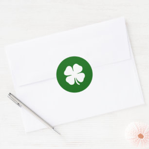 Lucky Green Clover                Classic Round Sticker
