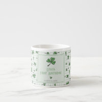 Lucky Green Clovers & Hearts Kids Birthday