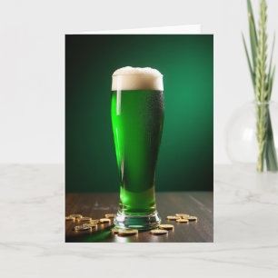 Lucky Green Drink Photo Card