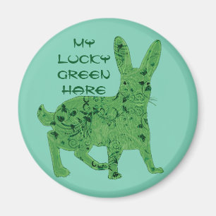 Lucky Green Hare magnet