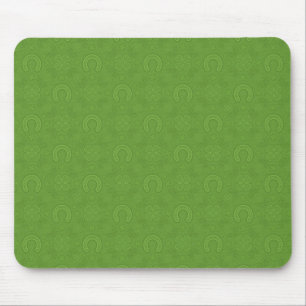 Lucky Green Icons Pattern Mouse Mat