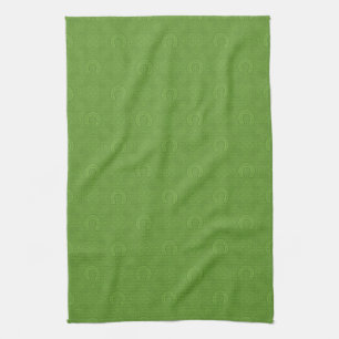 Lucky Green Icons Pattern Tea Towel