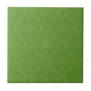 Lucky Green Icons Pattern Tile