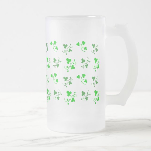 Lucky Green Irish Shamrocks Mug (Right)