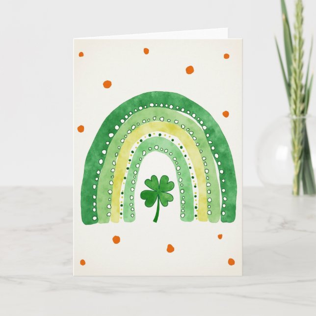 Lucky Green Rainbow Art Card (Front)