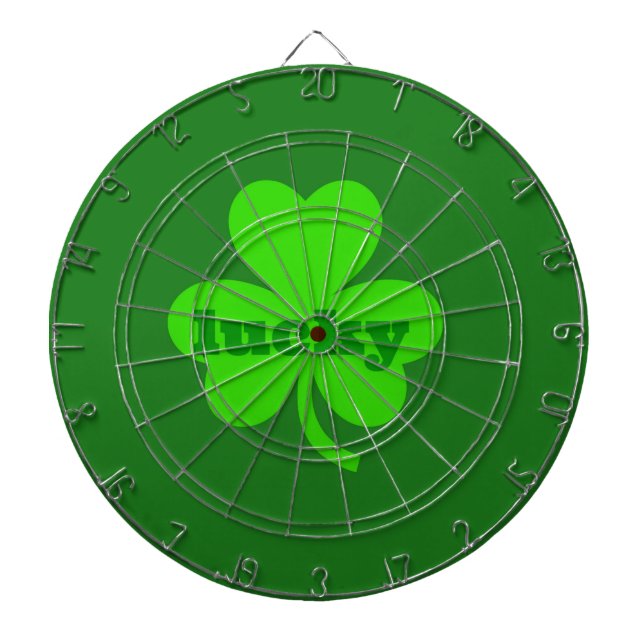 Lucky Green Shamrock Dartboard (Front)