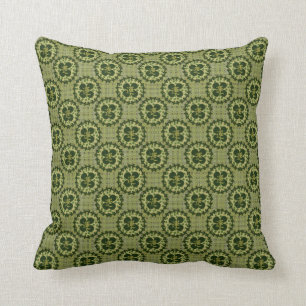 Lucky Green Shamrock Pattern Cushion