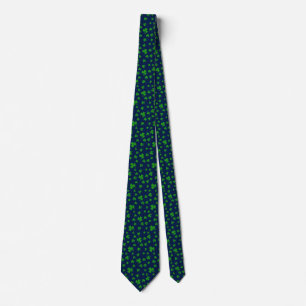 Lucky Green Shamrocks Custom Background A01E1 Tie