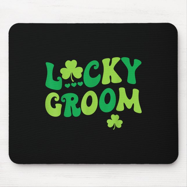 Lucky Groom Bride Couples Matching Wedding St Patr Mouse Mat (Front)