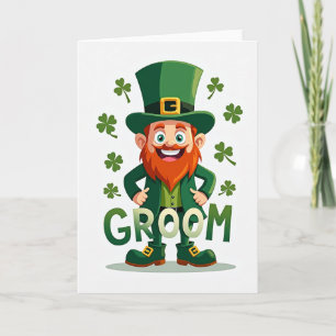 Lucky Groom Leprechaun Card