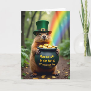 Lucky Groundhog Gold Coin Card