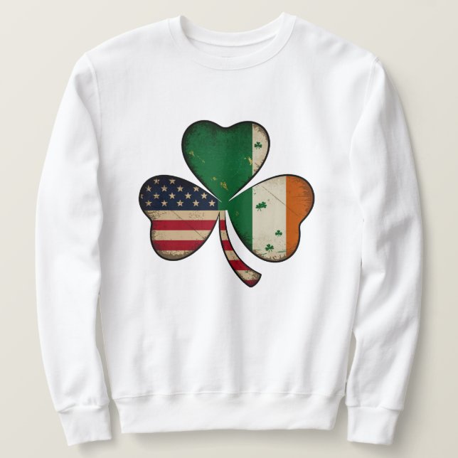 "Lucky Heritage" 🍀🇺🇸🇮🇪 Sweatshirt (Design Front)