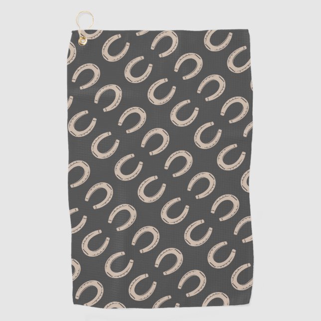 Lucky Horse Shoe Golf Towel (Front)