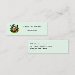Lucky Horseshoe and Gold Coins St. Patrick's Day Mini Business Card