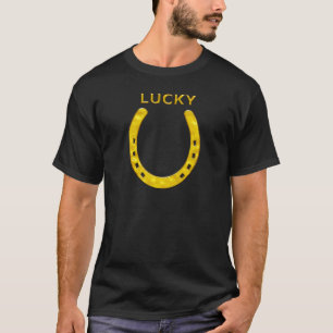 Lucky Horseshoe in Gold T-Shirt