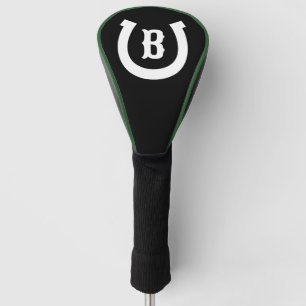 Lucky horseshoe logo custom monogram driver golf head cover
