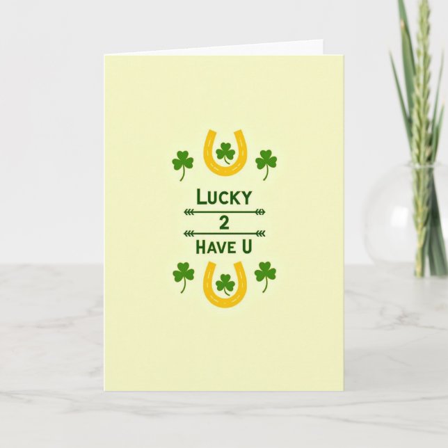 Lucky Horseshoe Pattern Card (Front)