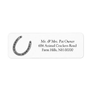 Lucky Horseshoe Return Address Label Stickers